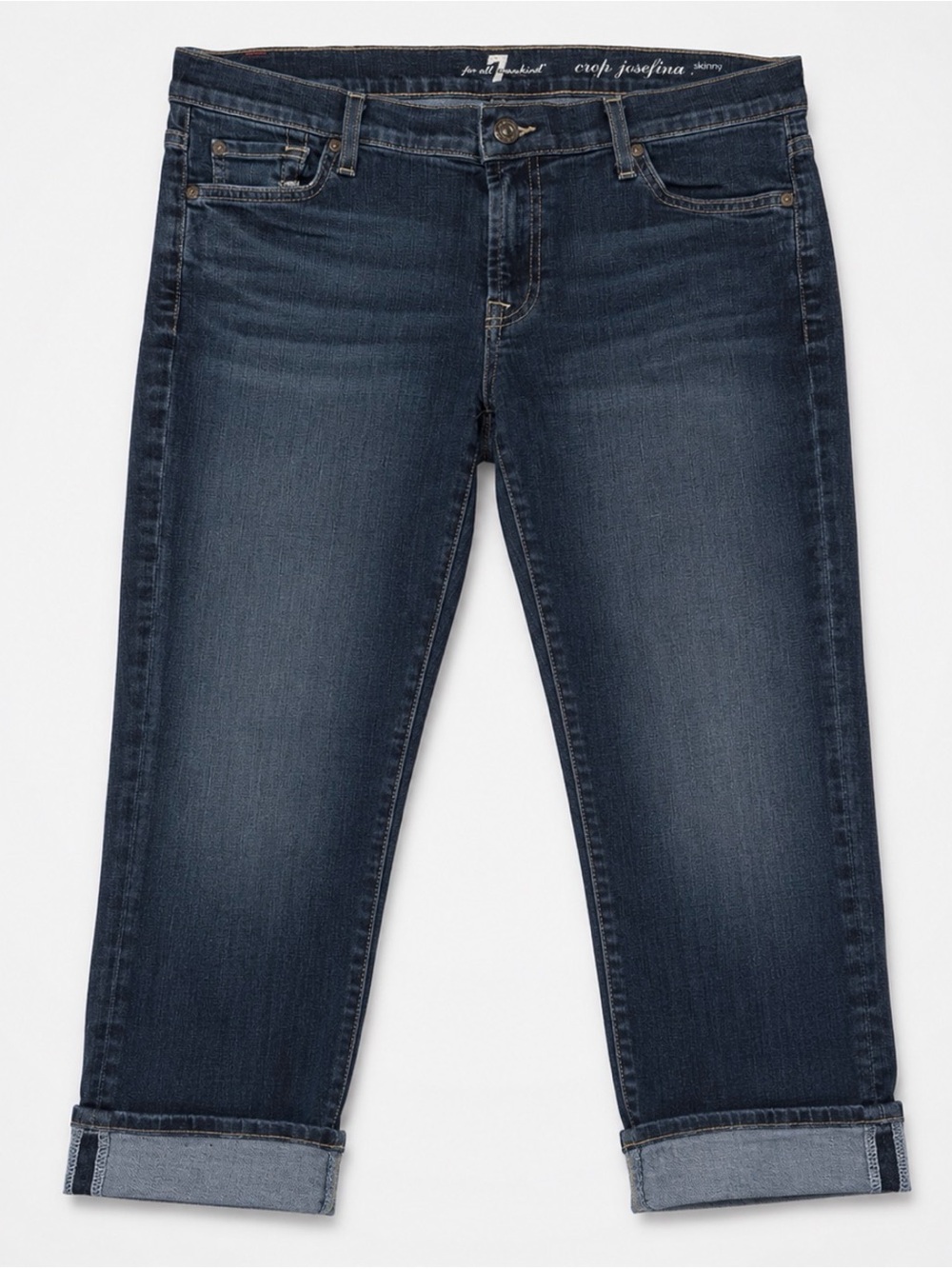 7 for All Mankind Crop JosefinaSkinny Jeans - Dark Indigo
